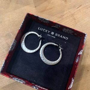 lucky brand silver hoop earrings